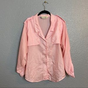 VINTAGE DIAVE VON FINSTERBERY PINK BUTTON UP